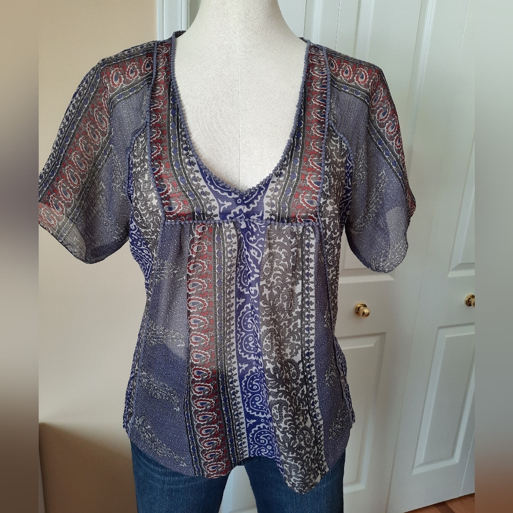 Boho vibe sheer top